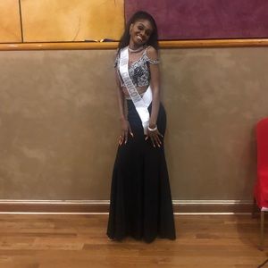 Two piece evening gown